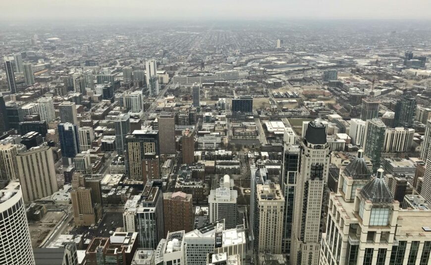 Chicago látképe a Hancock Toronyból Chicago látképe a Hancock Toronyból