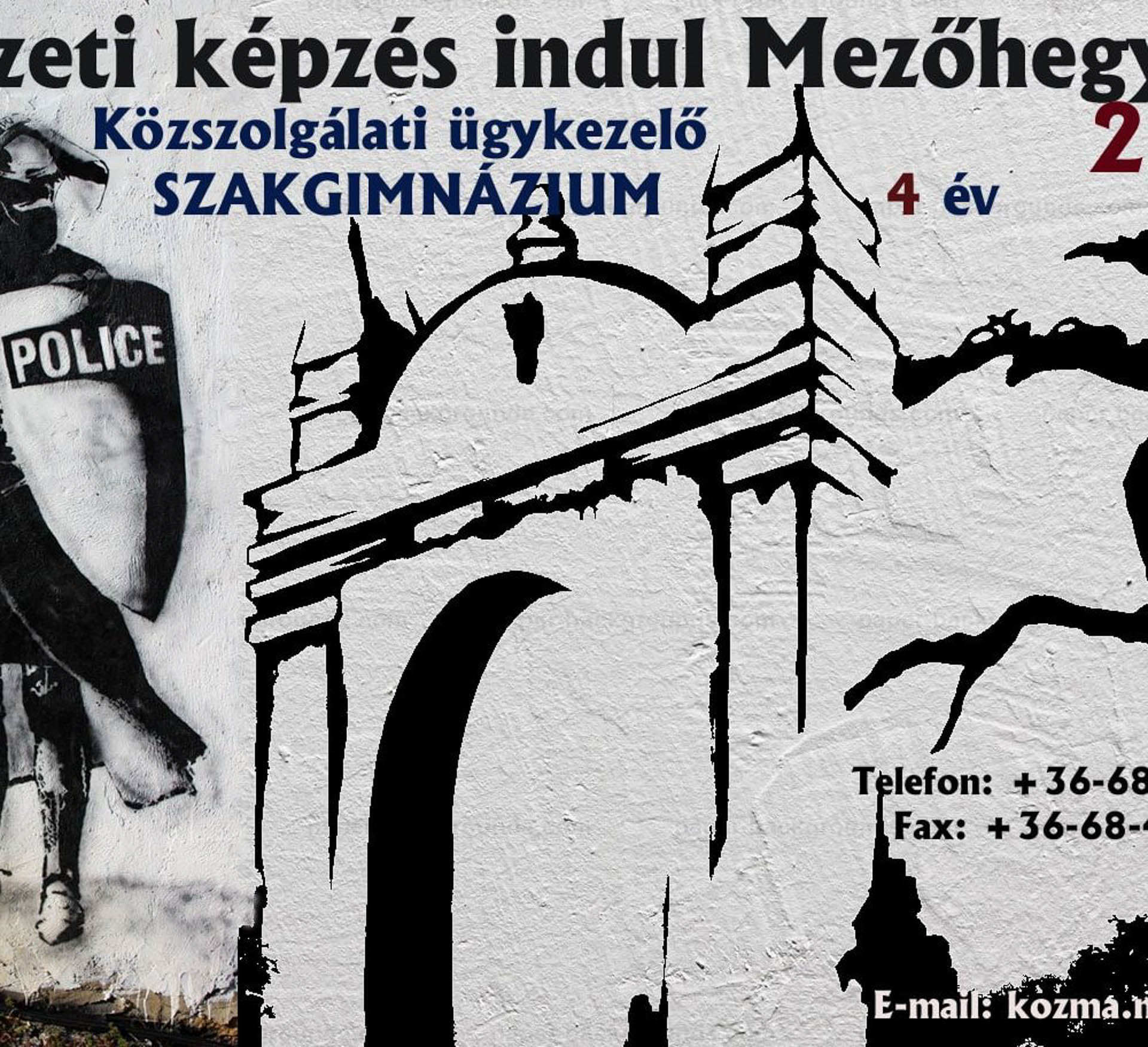Rendészeti képzésünk plakátja